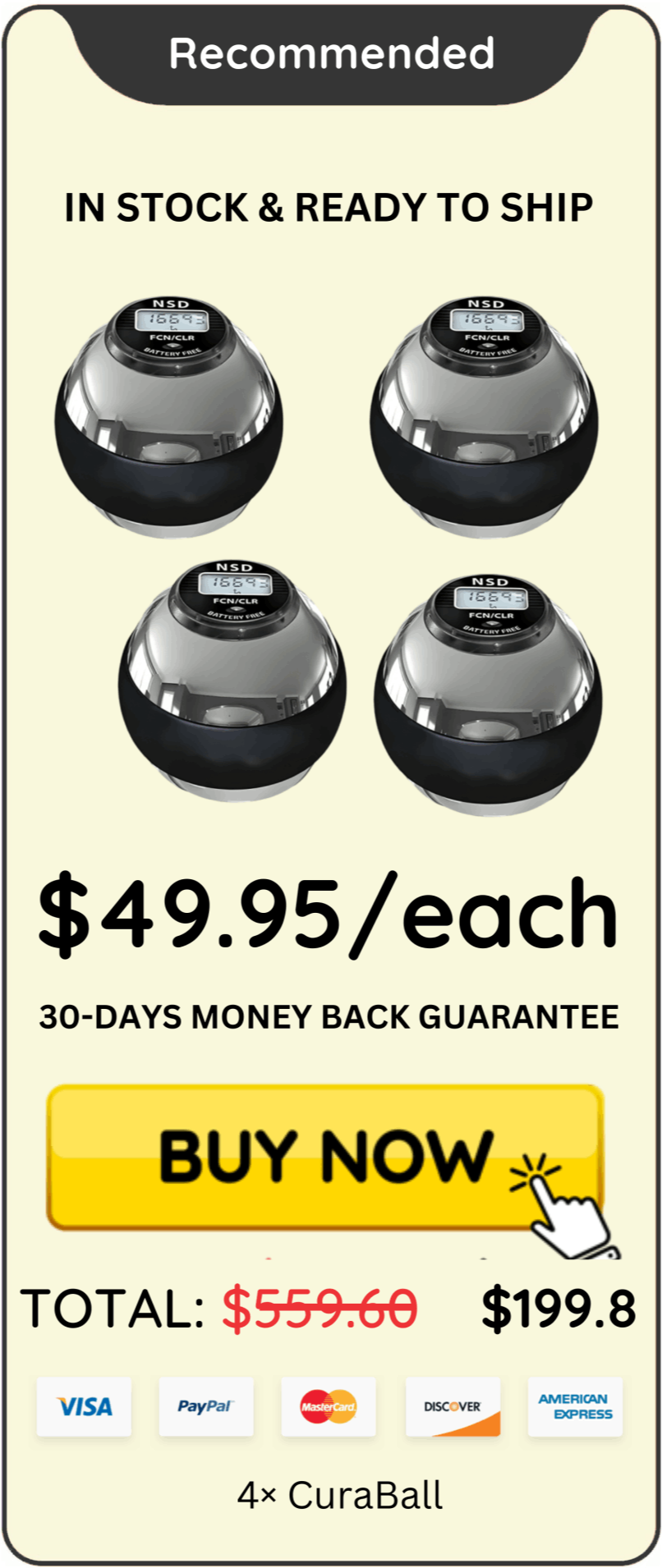CuraBall Package offer price